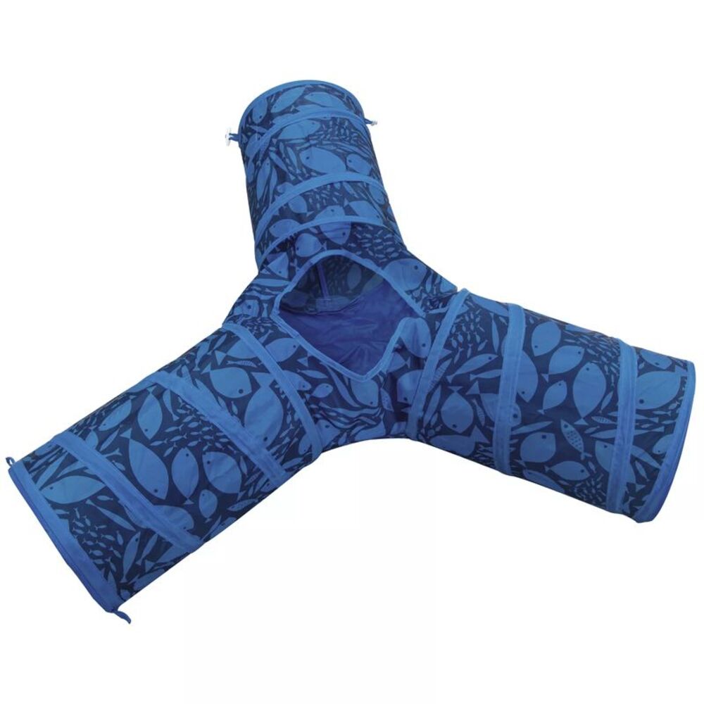 Sun Squad Large Size Cat Triple Tunnel in Blue